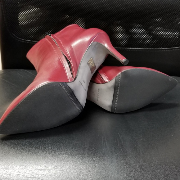 NWOT Jeremy Ho Burgundy Leather Booties - Picture 5 of 7